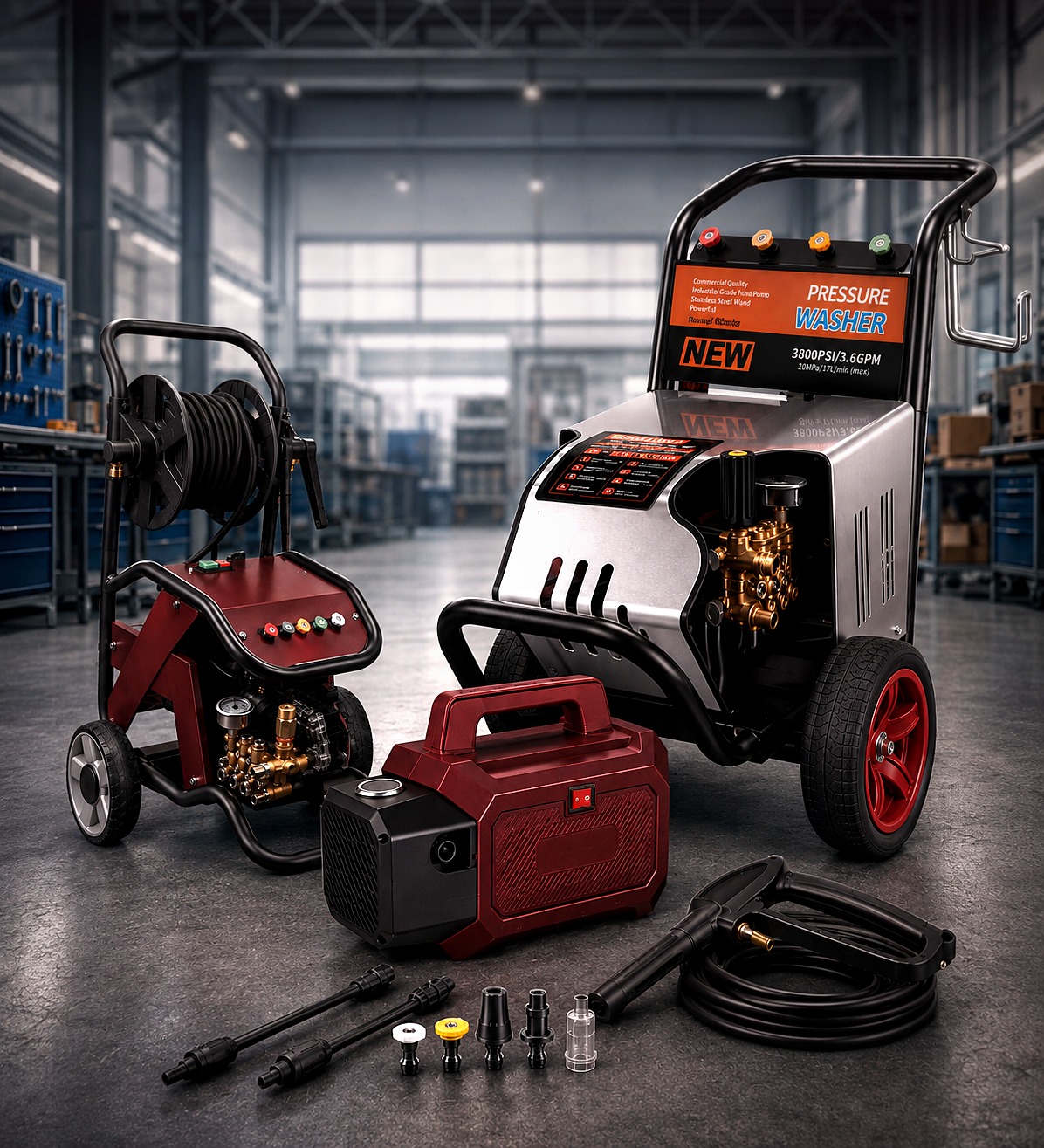 Chengchi pressure washer product line for car wash and high pressure cleaning equipment sourcing