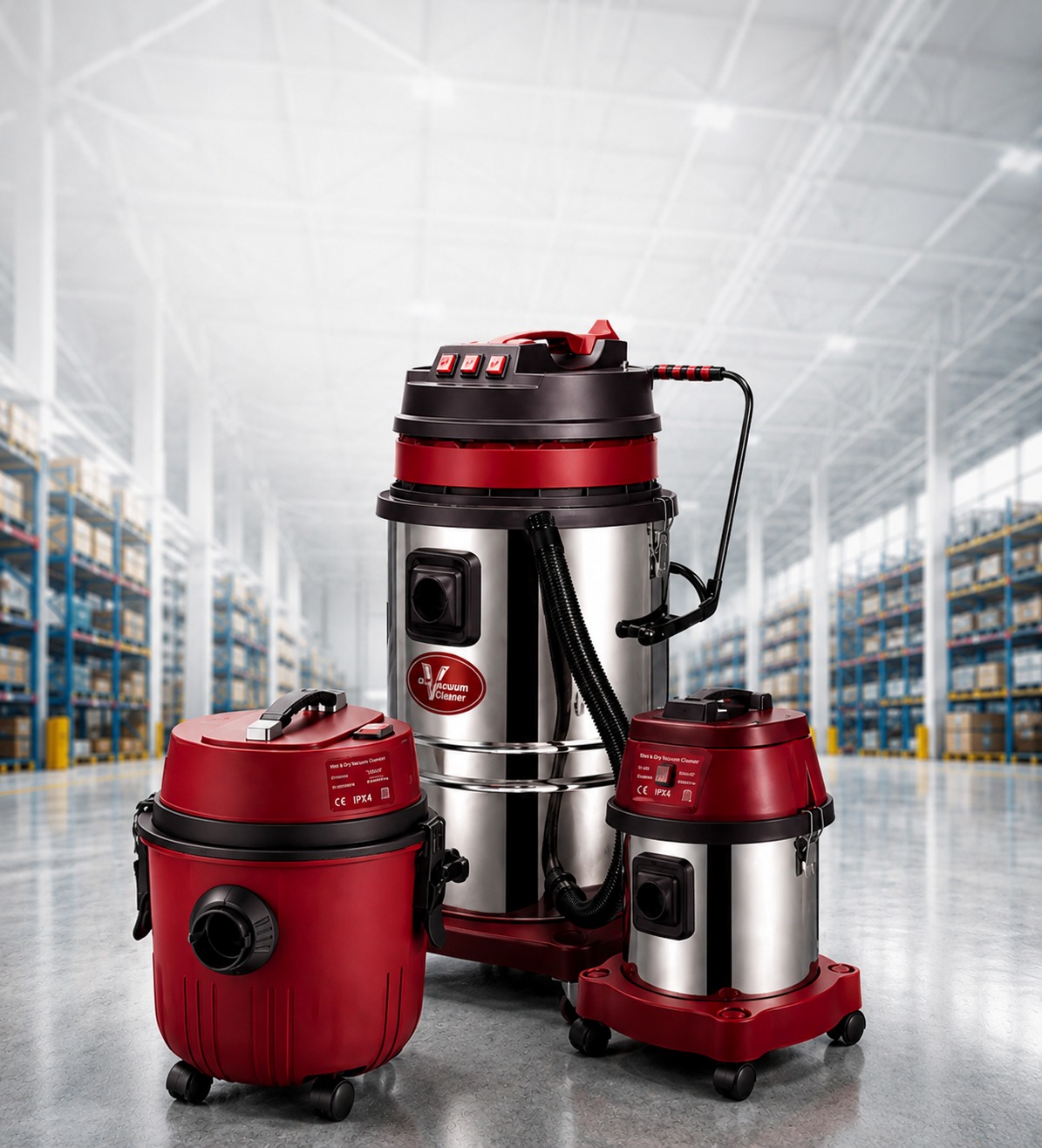 Chengchi wet dry vacuum cleaner product line for commercial cleaning and car wash cleanup sourcing